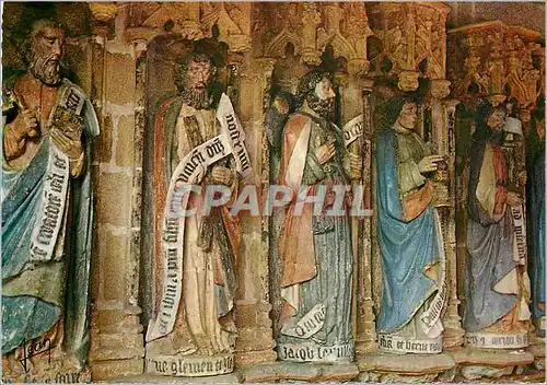 Cartes postales moderne Statues de l'Eglise de Larmor Plage la Bretagne