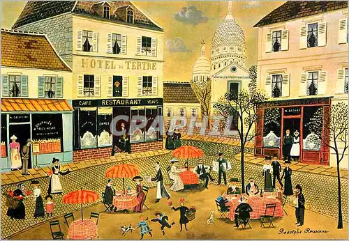 Moderne Karte Paris rue du Dragon Galerie Naifs et Primitifs Montmartre Place du Tertre Rodolphe Rousseau