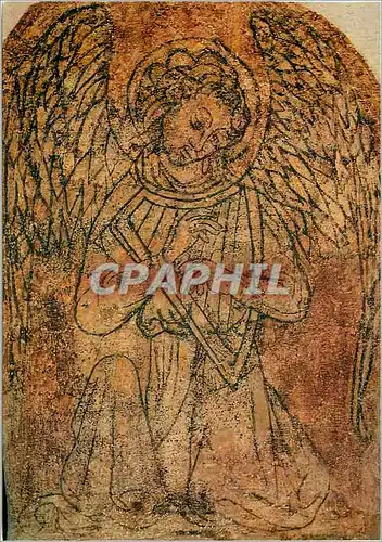Cartes postales moderne Cathedrale de Bayeux la Crypte (XIe s) Ange Musicien (Petite Harpe) Peinture Murale XVes