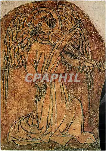 Moderne Karte Cathedrale de Bayeux la Crypte (XIe s) Ange Musicien (Rebec) Peinture Murale XVes