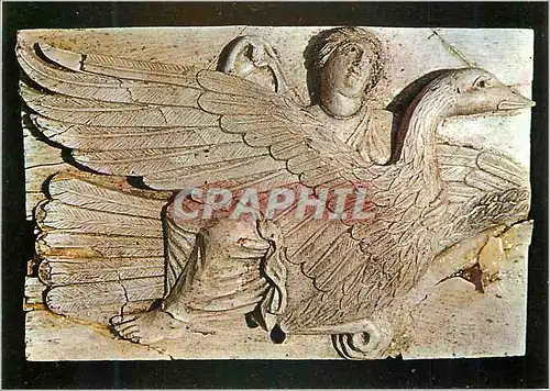 Cartes postales moderne Musee de Carthage Plaquette d'Ivoire Representant Aphrodite sur un Cygne Exposition de Carthage