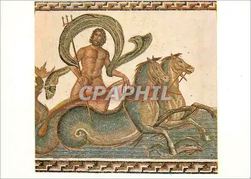 Cartes postales moderne Musee Archeologique de Sousse Mosaique Triomphe de Neptune IIe s ap JC Exposition de Carthage a