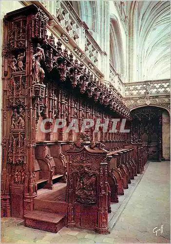 Moderne Karte Bourg en Bresse (Ain) Eglise de Brou les Stalles au Nombre de Soixante Quatorze