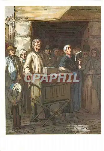 Cartes postales moderne Musee des Beaux Arts de la Ville de Paris Daumier L'Orgue de Barbarie Vers 1860