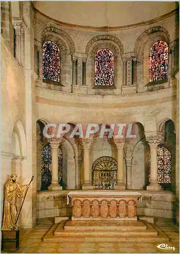 Moderne Karte Tournus (S et L) Eglise St Philibert (Xe XIIe S) Choeur et Deambulatoire Vitraux de Brigitte Sim
