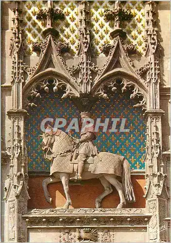 Moderne Karte Blois (Loir et Cher) Les Merveilles du Val de Loire Le Parc epic et la Statue du Roi Louis XII