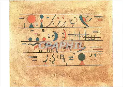 Cartes postales moderne Kunstmuseum Bale Kandinsky Zeichenreihen 1931