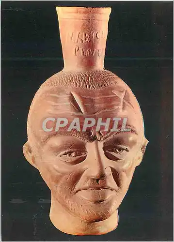 Cartes postales moderne Musee de Bardo Vase en forme de Tete Humaine III e s ap JC Exposition de Carthage a Kairouan Par