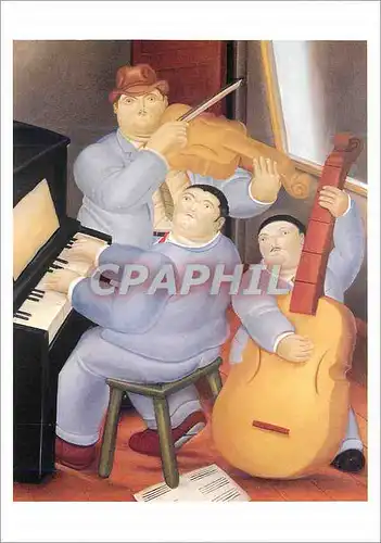 Cartes postales moderne Botero Musiciens 1983 Piano Guitare Violon