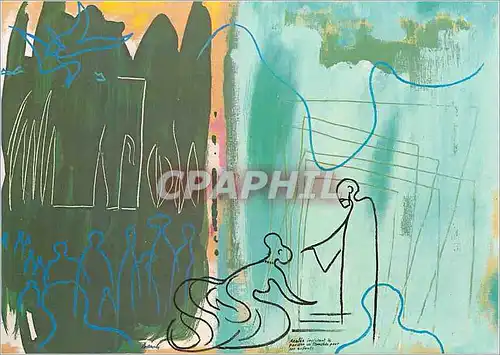 Cartes postales moderne Privatbesitz Andre Banuls Azalee implorant le Pardon de Timothee pour ses enfants (1983)