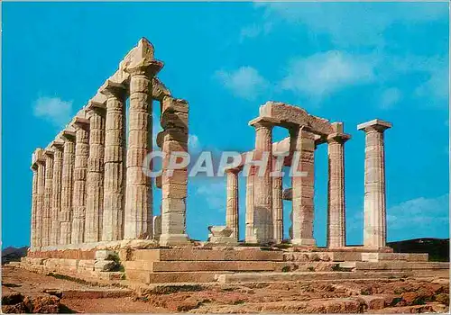 Moderne Karte Cape Sounion Temple de Poseidon