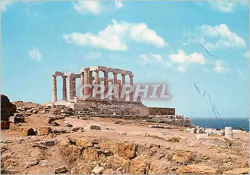 Moderne Karte Cape Sounion Temple de Poseidon