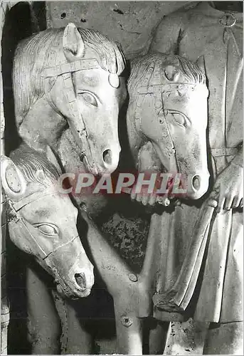 Moderne Karte Cathedrale de Chartres fragment de l'ancien Jube Chevaux des Rois Mages (XIIIe Siecle)