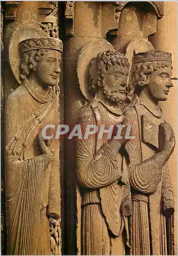 Cartes postales moderne Chartres la Cathedrale Portrait Royal (XIIe S)