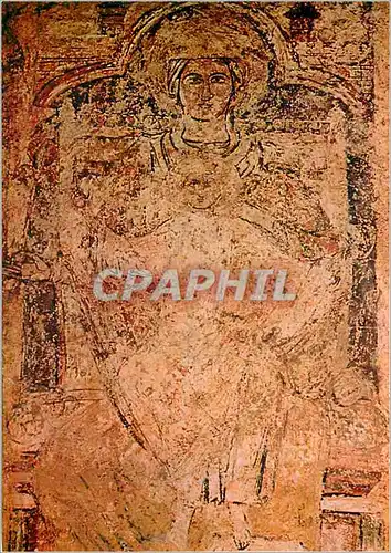 Cartes postales moderne Cathedrale de Chartres Crypte (XIe Siecle) Fresque (fin XIIe ou debut XIIIe Siecle) Vierge en Ma