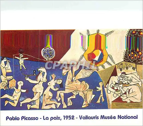 Moderne Karte Pablo Picasso La paix 1952 Vallauris Musee National