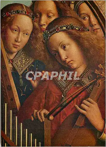 Cartes postales moderne Gent Saint Baafskathedraal Van Eyck Het Lam Gods Les Anges Musiciens