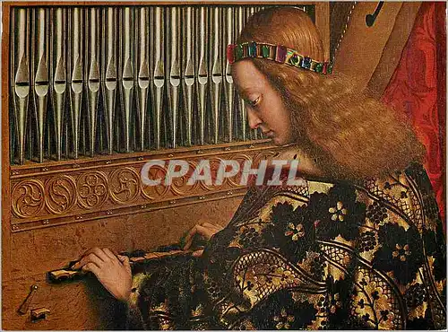 Cartes postales moderne Gent Saint Baafskathedraal Van Eyck Het Lam Gods L'Organiste Orgue