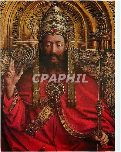 Cartes postales moderne Gent Saint Baafskathedraal Van Eyck Het Lam Gods Le christ en Gloire