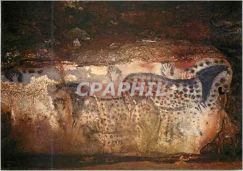 Moderne Karte Cabrerets Grotte Phehistorique de Pech Merle Galerie des Peintures Chevaux et Mains