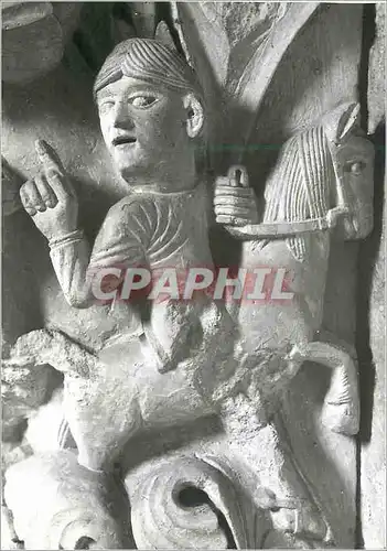 Cartes postales moderne Vezelay (Yonne) Basilique Sainte Madeleine (XIIe Siecle) Chapiteau de la Nef un Compagnon d'Absa