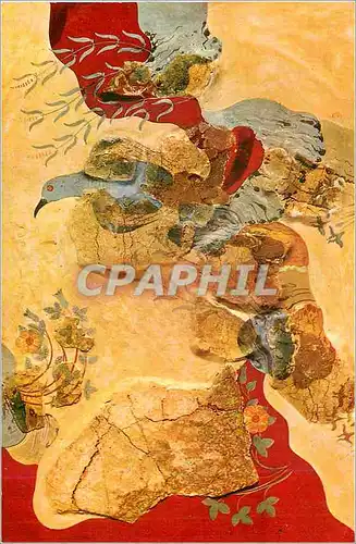 Cartes postales moderne Musee d'Heraklion L'Oiseau Bleu Fresque de Cnossos (16e s av JC)