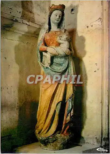 Cartes postales moderne Flavigny sur Ozerain (C d'Or) Eglise St Genest La Vierge allaitant (XIVe S)