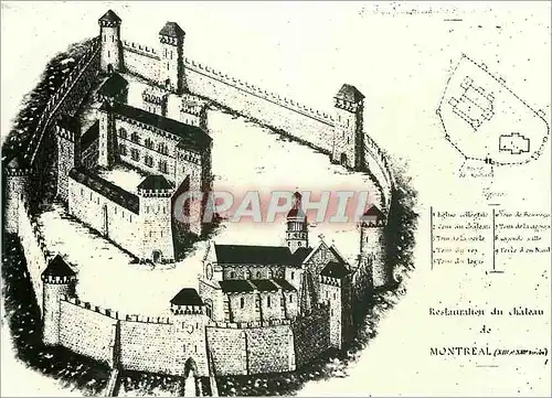 Cartes postales moderne Montreal (Yonne) Le plan du Chateau
