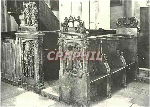 Moderne Karte L'Eglise de Montreal (Yonne) Les Stalles du XVIe S