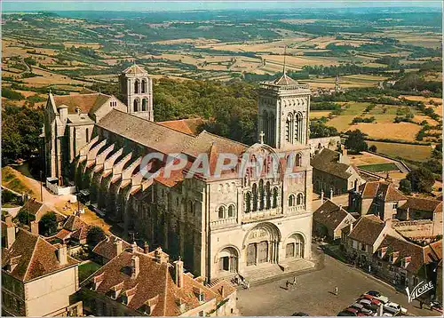 Cartes postales moderne Vezelay (Yonne) Les Merveilles de l'Yonne La Basilique Sainte Madeleine La Facade et la Tour Sai