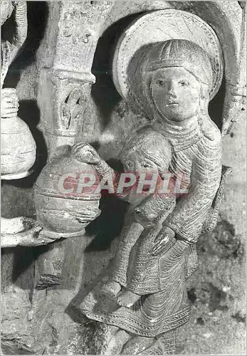 Cartes postales moderne Autun Cathedrale Saint Lazare Adoration des mages (XIIe Siecle) Vierge e Enfant