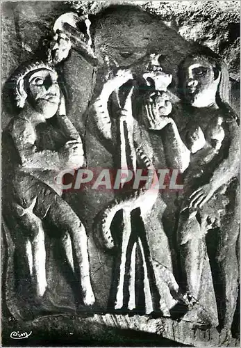 Cartes postales moderne Vezelay (Yonne) Basilique Sainte Madeleine (XIe et XIIe Siecle) Adam et Eve Au Centre Le serpent