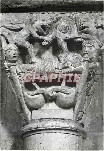 Cartes postales moderne Vezelay (Yonne) Basilique Sainte Madeleine (XIIe Siecle) Chapiteau de la Nef La Mort du mauvais