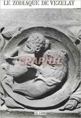 Moderne Karte Vezelay (Yonne) Basilique Sainte Madeleine (XIIe Siecle) Tympan Central Le Lion
