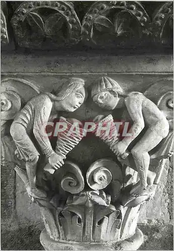 Cartes postales moderne Vezelay (Yonne) Basilique Sainte Madeleine (XIIe Siecle) Chapiteau de la Nef Les Vents