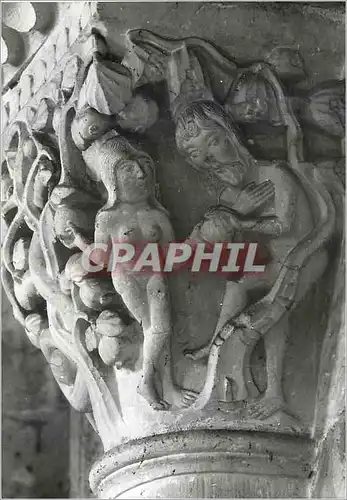 Cartes postales moderne Vezelay (Yonne) Basilique Sainte Madeleine (XIIe Siecle) Chapiteau de la Nef Adam et Eve
