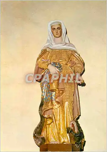 Cartes postales moderne Tarascon sur Rhone Collegiale de Sainte Marthe Statue Polychrome de Sainte Marthe Provenant de l