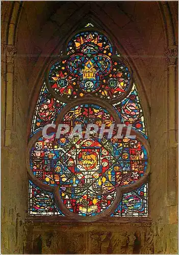 Cartes postales moderne Cathedrale de Reims Rose du Petit Portail du Bas Cote Nord