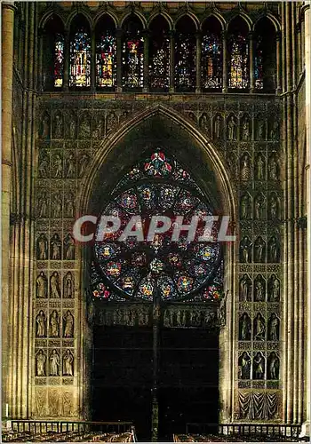 Cartes postales moderne Reims La Cathedrale (XIIIe Siecle) Interieur du Portail Principal (Petite Rose Ouest)