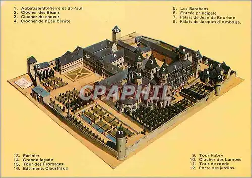 Cartes postales moderne Abbaye de Cluny (Saone et Loire) En Bourgogne executee par le Cordonnier Francois Gueugnon en 18