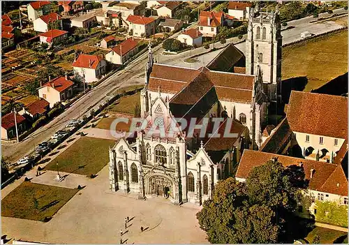 Moderne Karte Bourg en Bresse (Ain) Eglise de Brou (XVIe S) Vue aerienne