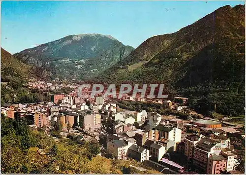 Moderne Karte Andorra la Vella (Alt 1029 m) Valls d'Andorra Capitale des Vallees Au fond les Escaldes Capital