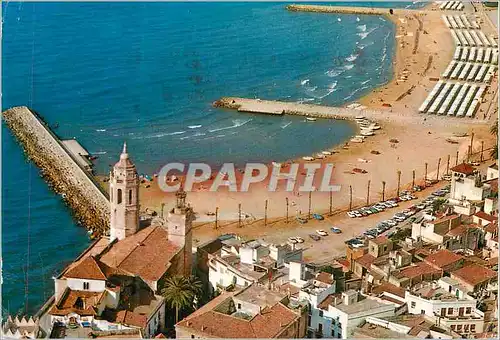 Cartes postales moderne Sitges Vue d'Avion