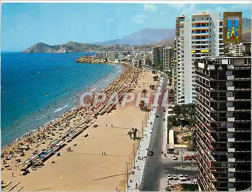 Moderne Karte Benidorm (Alicante) Vue Partielle