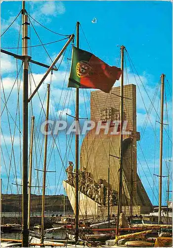 Moderne Karte Lisboa Portugal Monument aux Decouvertes Bateaux