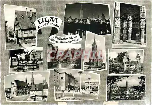 Cartes postales moderne Ulm an der Donau Munster 161 m Hochster Kirchlurm d Wett