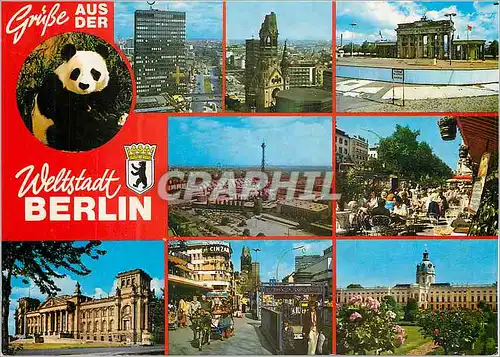 Moderne Karte Berlin GruBe aus der Weltstadt Panda