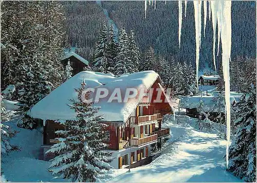 Moderne Karte Paysage d'Hiver en Suisse