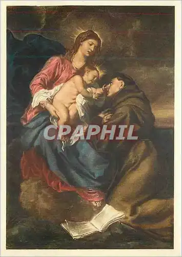 Cartes postales moderne Pinacoteca di Brera Milano Van Dyck La Madonna Col Bambino E Sant Antonio