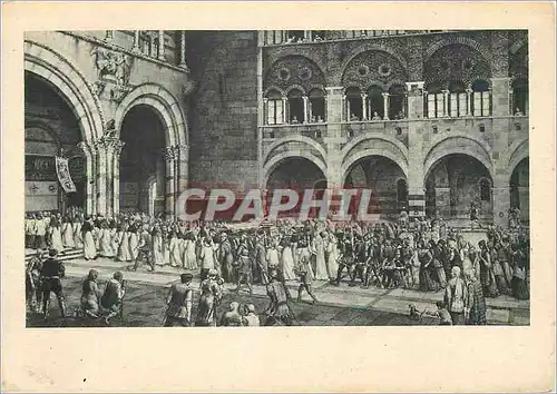 Cartes postales moderne Lucca Il Corteo dell'Esequie di Ilaria del Carretto in Piazza S Martino nel Dicembre 1405 di V B